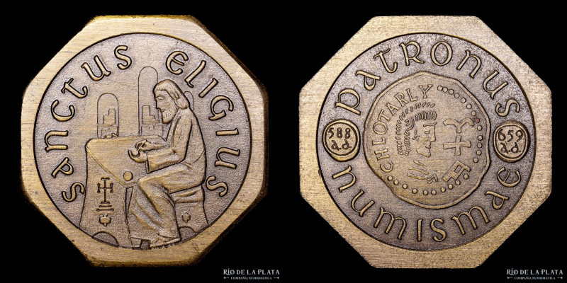 USA. San Eloy (Sanctus Eligius). Patrono de la Numismática. Bronce; 40mm; 29g. (...