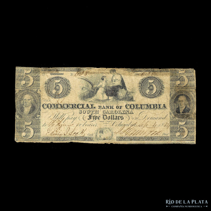 USA. Commercial Bank of Columbia, South Carolina. 5 Dollars 1864 (F)

USD 50 -...