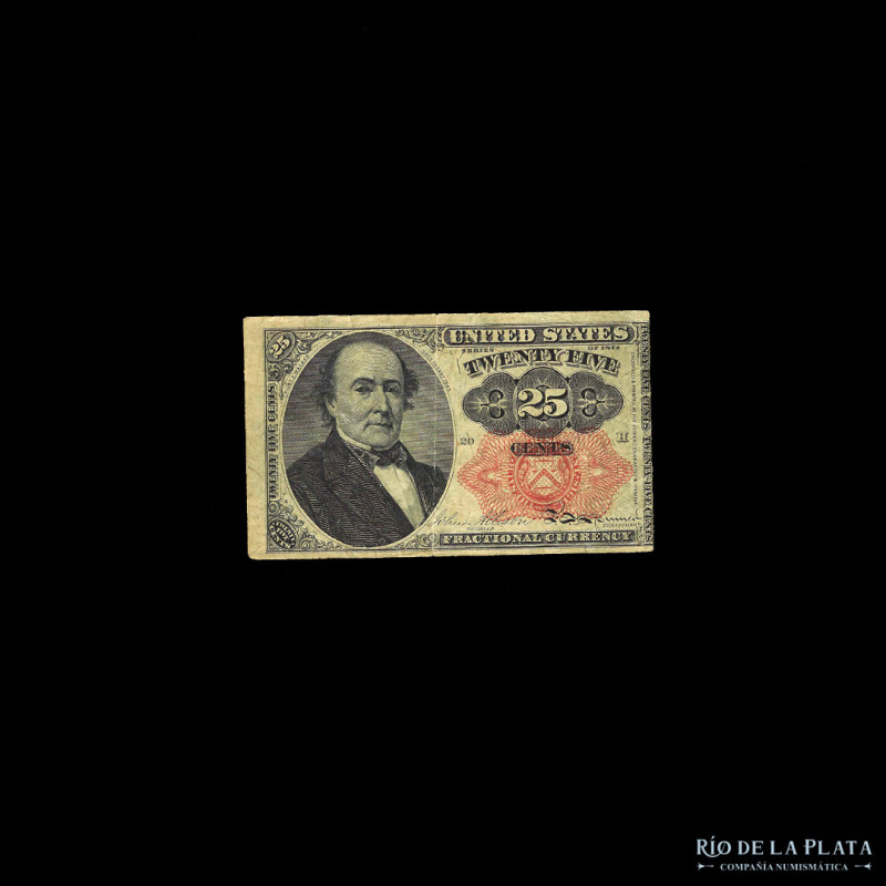 USA. Fractional Currency. 25 Cents 1874. Pick 123; Fr1308 (VF)

USD 25 - 50
...