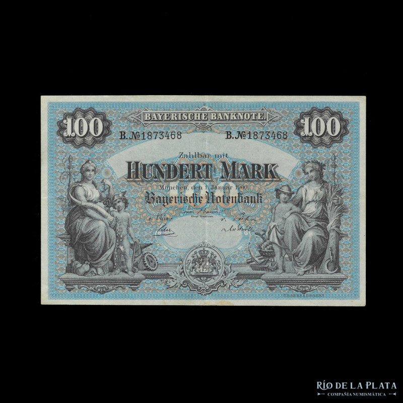 Alemania. Bayerische Notenbank. 100 Mark 1900. Pick S922 (VF+)

USD 40 - 60
...