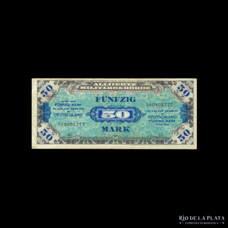 Alemania. Ocup. Aliada. 50 Mark 1944. Pick 196a (VF)

USD 15 - 30

Nota: Al ...