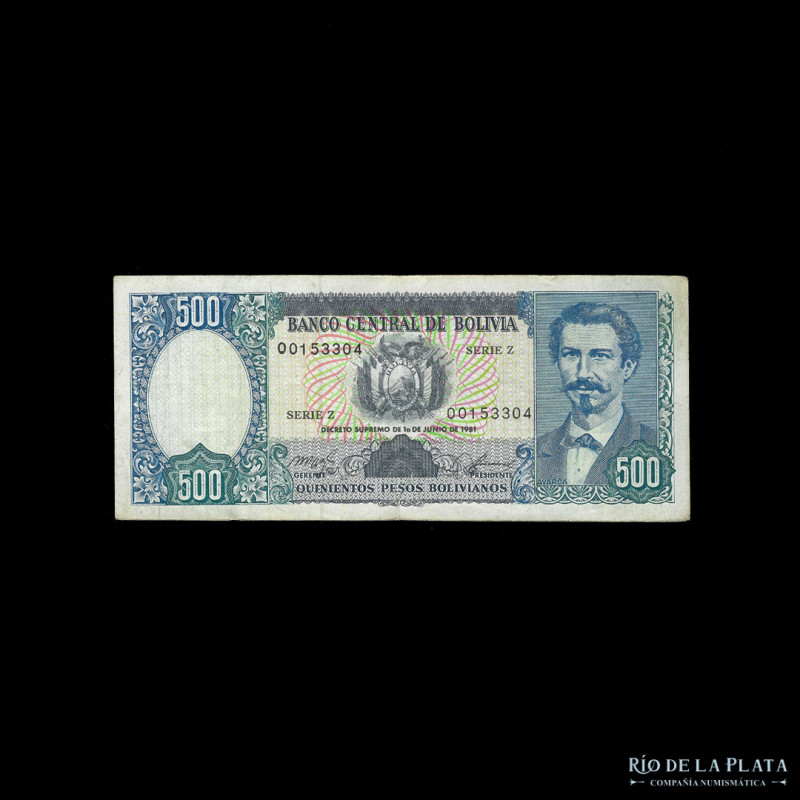 Bolivia. Banco Central. 1000 Pesos Bolivianos Reposición 1982. Serie Z. Pick 167...