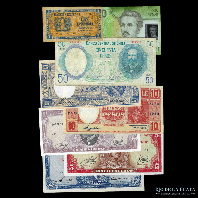 Chile. Lote x 9 billetes diferentes (F-UNC)

USD 25 - 50

Nota: Al precio de...