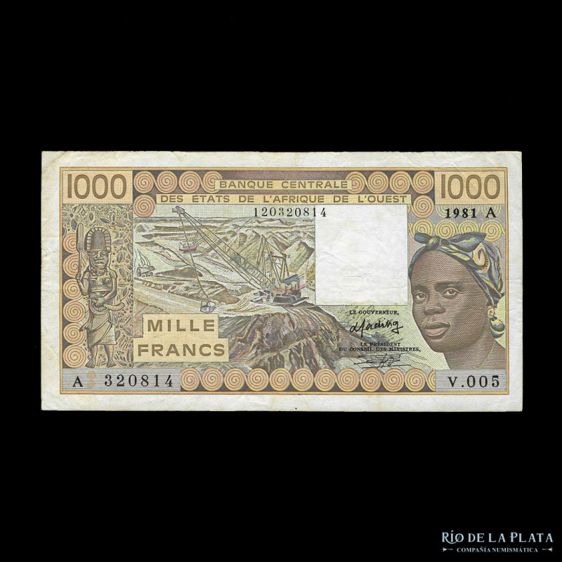 Costa de Marfil. 1000 Francs 1981. Pick 107Ab

USD 15 - 30

Nota: Al precio ...