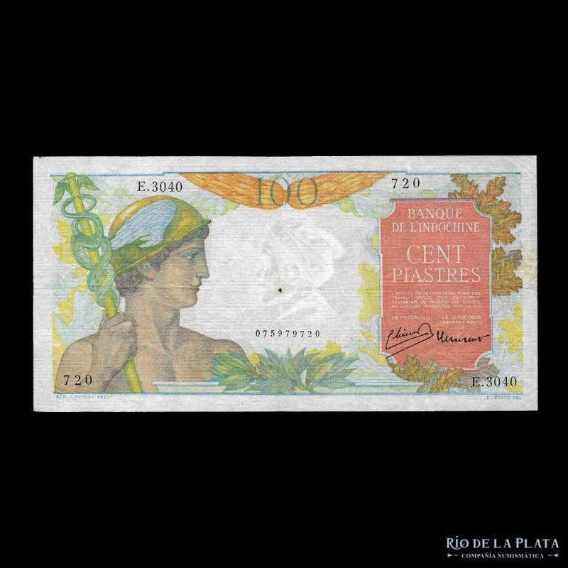 French Indochina. 100 Piastres ND1947-54. Pick 86b (VF)

USD 25 - 50

Nota: ...