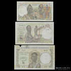 French West Africa. Lote x 3. 5, 10 y 25 Francs