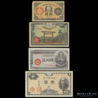 Japon. Lote x 4 billetes diferentes 1919-1948