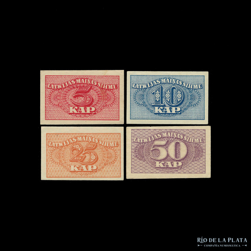 Letonia. 5, 10, 25 y 50 Kapeikas ND1920. Pick 9 a 12 (VF-XF)

USD 25 - 50

N...