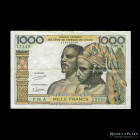 West African States. 1000 Francs ND1959-61 Ivory Coast