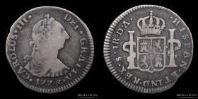 Santiago. Carlos III. 1 Real 1778/7 DA. KM29