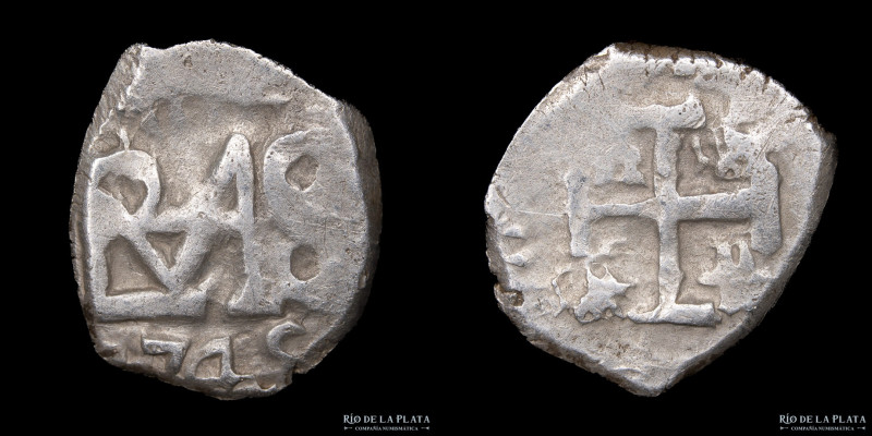 Potosí. Felipe V (1728-1747) 1/2 Real 1745 Macuquina. Plata 917; 16mm; 1.89g. CJ...