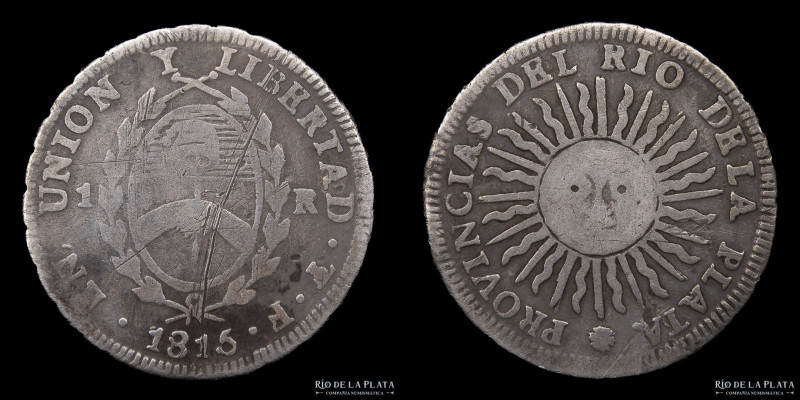 Argentina. Provincias Unidas del Río de la Plata. 1 Real 1815 F (Francisco José ...