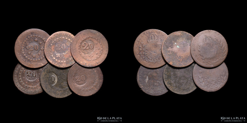 Brasil. Lote x 6. 40 Reis con resello 20 de 1824-1828 (VG-VF)

USD 25 - 50

...