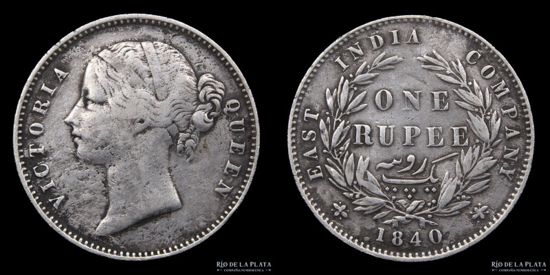 East India Company. 1 Rupee 1840. Plata 917; 30mm; 11.50g. KM457 (VF)

USD 30 ...