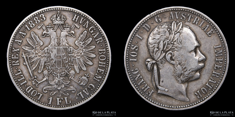 Austria. Franz Joseph I (1848-1916). 1 Florin 1883. Plata 900; 29.24mm; 12.34g. ...