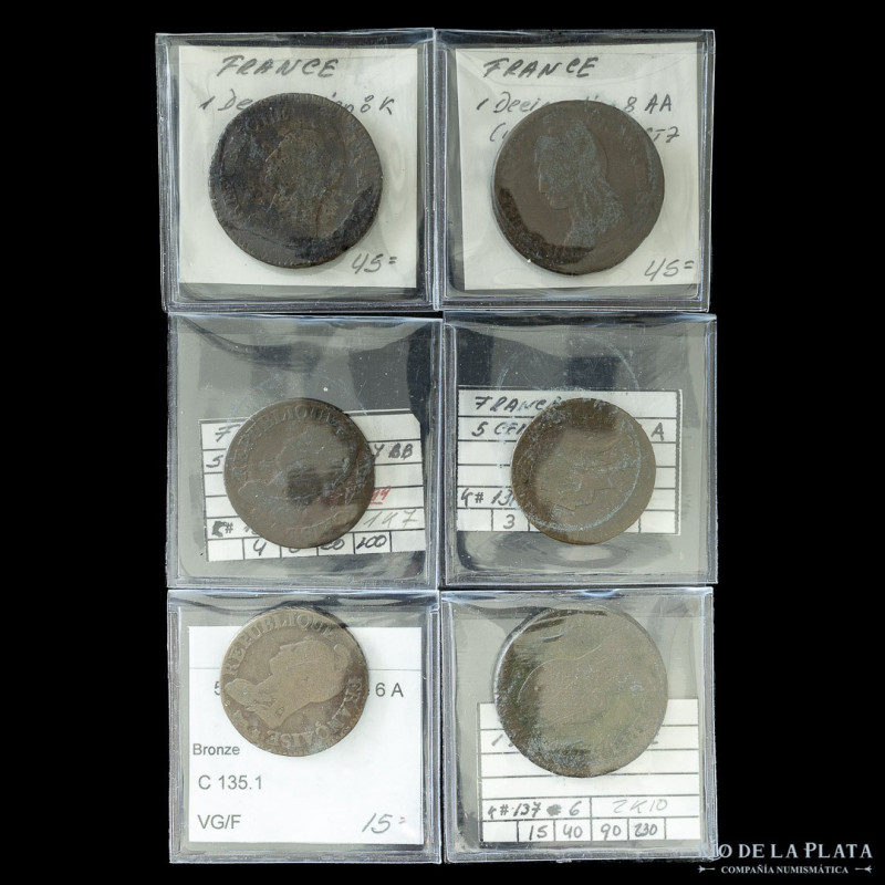 Francia. Lote x6. Revolución francesa. Cobres a clasificar

USD 30 - 60

Not...