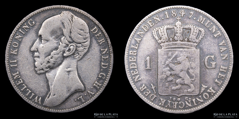 Países Bajos. Willem II. 1 Gulden 1847. Plata 945; 28mm; 10g. KM69 (VF)

USD 3...