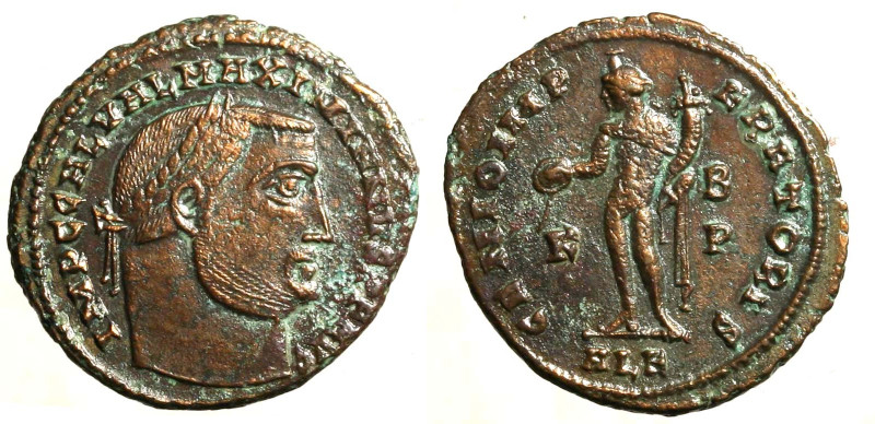 MASSIMINO DAIA (235-238) Follis per Alessandria (308-310). IMP C GAL VAL MAXIMIN...