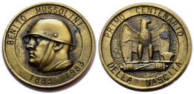 MEDAGLIE ITALIANE - VITTORIO EMANUELE III (1900-1945) – VENTENNIO FASCISTA – BENITO MUSSOLINI (1883-1945) – POSTUMA. Medaglione reducistico emesso nel...