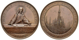 Medaglie Italiane. Milano. Medaglia Esposizione Eucaristica 1895. Duomo di Milano - scena di Gesu Cristo e l'ultima cena. AE 52,4 mm - 64,36 g. Opus J...