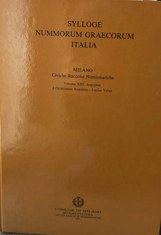 SYLLOGE NUMM. GRAECORUM. ITALIA. C.R.N. Milano. Vol. XIII. Aegyptus, 2 Octavianu...