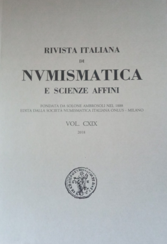 Rivista Italiana di Numismatica (RIN) - 2018