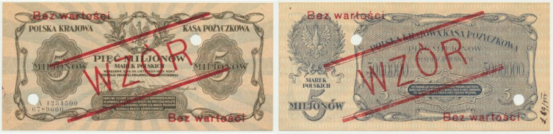 5 milionów marek 1923 - WZÓR - A1234500/A678900 - Wariant wzoru oznaczony serią ...