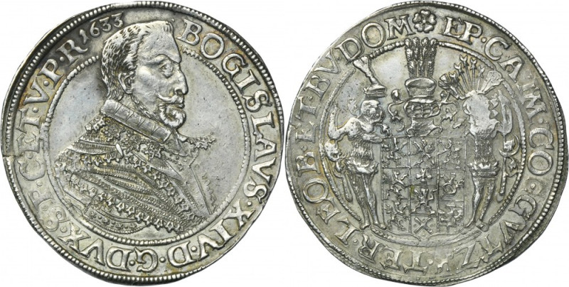 Pomerania, Duchy of Stettin, Bogislaw XIV, Thaler Stettin 1633 Issue with the ti...