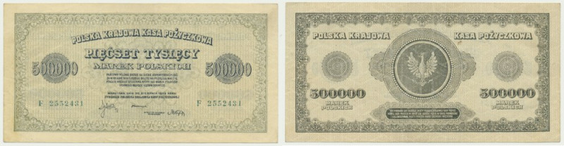 500.000 marek 1923 - F - 7 cyfr - Odmiana oznaczona numeratorem siedmiocyfrowym....