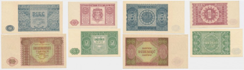 Zestaw, 1-10 złotych 1946 (4 szt.) Przeważnie ładne egzemplarze.&nbsp; Oglądanie...