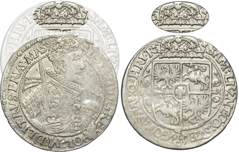 Sigismund III Vasa, 1/4 Thaler Bromberg 1621 - PRVS MAS - RARER Rarer variety wi...