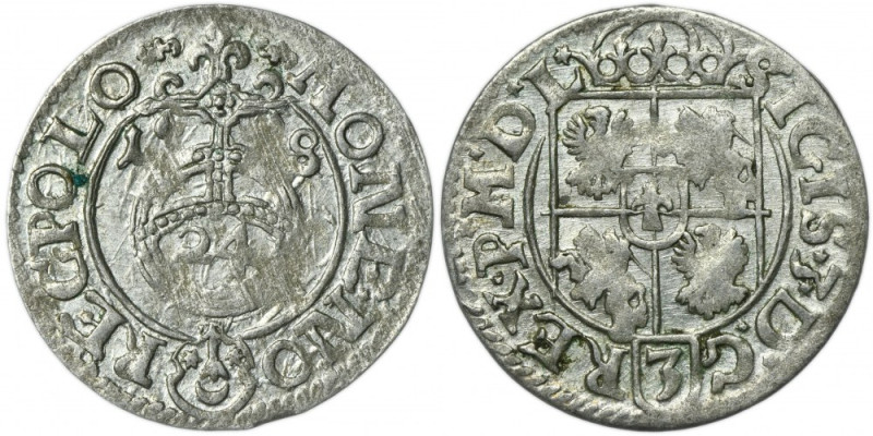 Sigismund III Vasa, 3 Polker Bromberg 1618 Variety with Sas coat of arms&nbsp;in...