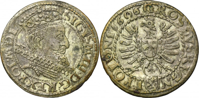 Sigismund III Vasa, Groschen Krakau 1606 Variety&nbsp;with the Lewart coat of ar...