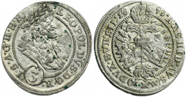 Silesia, Habsburg rule, Leopold I, 3 Kreuzer Breslau 1695 MMW R
