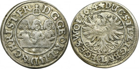 Silesia, Duchy of Liegnitz-Brieg-Wolau, Georg III, Ludwig IV, Christian, 1 Kreuzer Brieg 1654 - RARE R7-