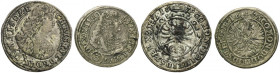 Set, Duchy of Oels, Christian Ulrich and Silvius II Friedrich, 3 Kreuzer and 6 Kreuzer (2 pcs.)