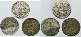 Set, Silesia, Habsburg rule, 1 Kreuzer and Gröschel (3 pcs.)