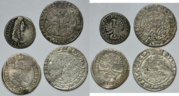 Set, Silesia, Duchy of Oels and Duchy of Münsterberg-Oels, 3 Kreuzer, 6 Kreuzer and 24 Kreuzer (4 pcs.)
