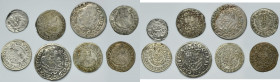 Set, Duchy of Oels, Heller, 1 Kreuzer and 3 Kreuzer (8 pcs.)