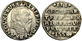 Prussia, Albrecht Hohenzollern, 3 Groschen Königsberg 1558 - VERY RARE R3