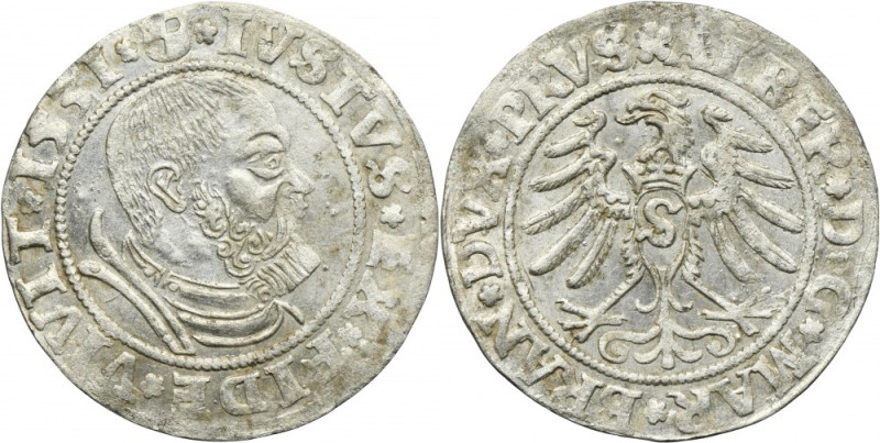 Duchy of Prussia, Albert Hohenzollern, Groschen Königsberg 1531 - PRVS Variety w...