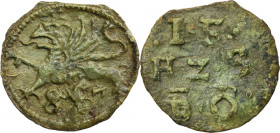 West Pomerania, Johann Friedrich, Scherf (Pfennig) Stettin 1587