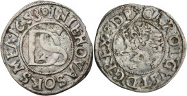 Western Pomerania under Swedish rule, Karl X Gustav, Doppelschilling Stettin 1658 R4