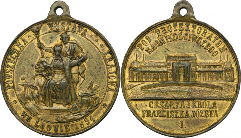 Medal of the General National Exhibition Lviv 1894 - RARE Rare medal from the Ge...