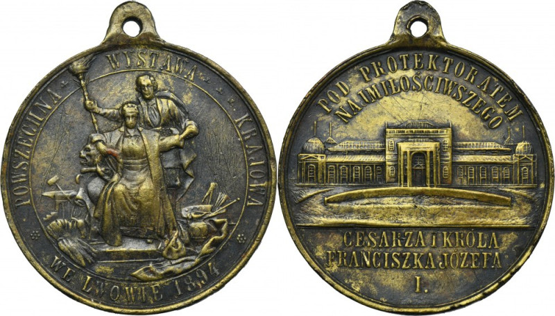 Medal of the General National Exhibition Lviv 1894 - RARE Rare medal from the Ge...