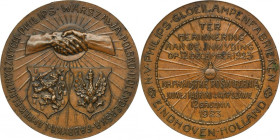 Medal minted for the opening of the Philips Factory in Warsaw 1923 - RARE RRR