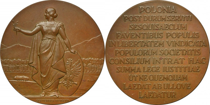 Medal to commemorate Poland's admission to the Council of the League of Nations ...