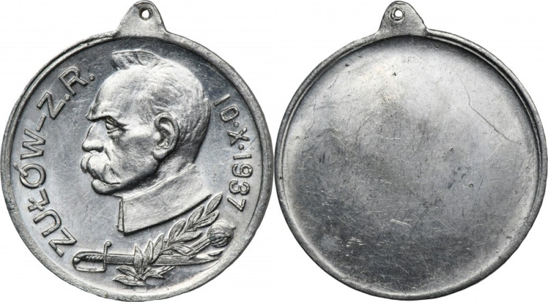 Medal of the Reservists Association Congress in Zułów 1937 Jednostronny medal z ...