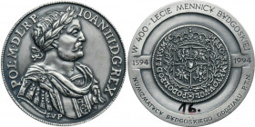 Medal of the 400th anniversary of the Bromberg Mint 1994 - John III Sobieski
