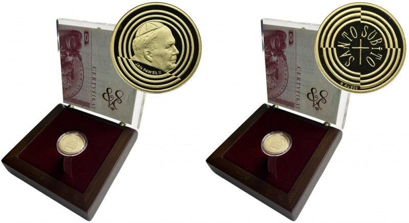 Medal Santo Subito John Paul II 2010 Issue of the Warsaw Mint. Proof.Mintage: 2,...